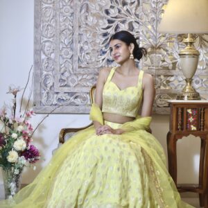 Sunshine Yellow Silk Lehenga Set