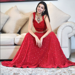Red Embellished Lehenga Set – Scarlet Allure