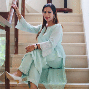 Pastel Aqua Silk Kurta Set