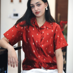 Rust Red Silk Shirt